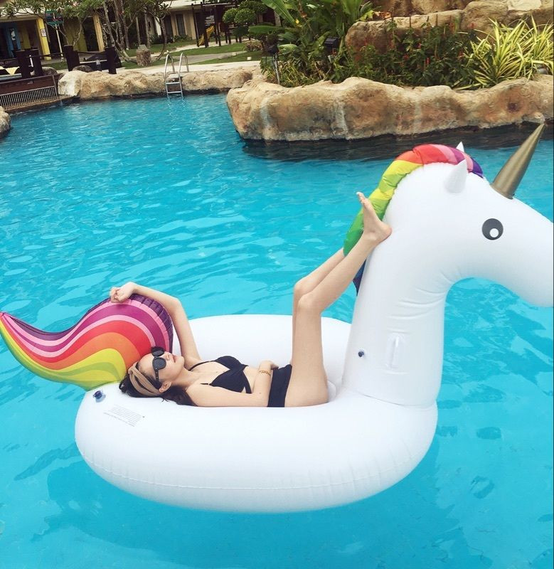 Christmas Pool Floats
 Holiday Toys Rainbow Unicorn Water Inflatable Float