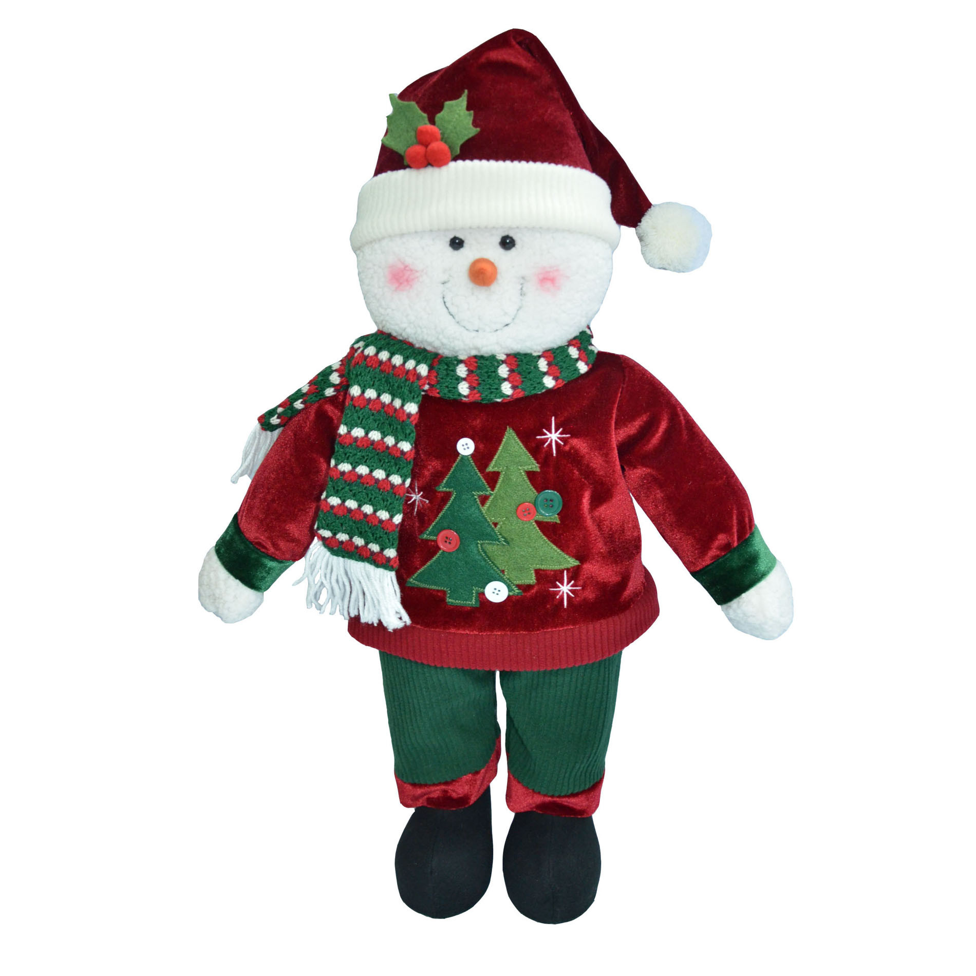 Christmas Porch Greeters
 Trim A Home 25" Tis The Season Santa hat Snowman Porch
