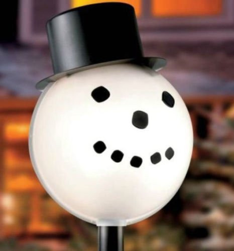 Christmas Porch Light Covers
 Snowman Head Christmas Outdoor Light lightpost Lamppost