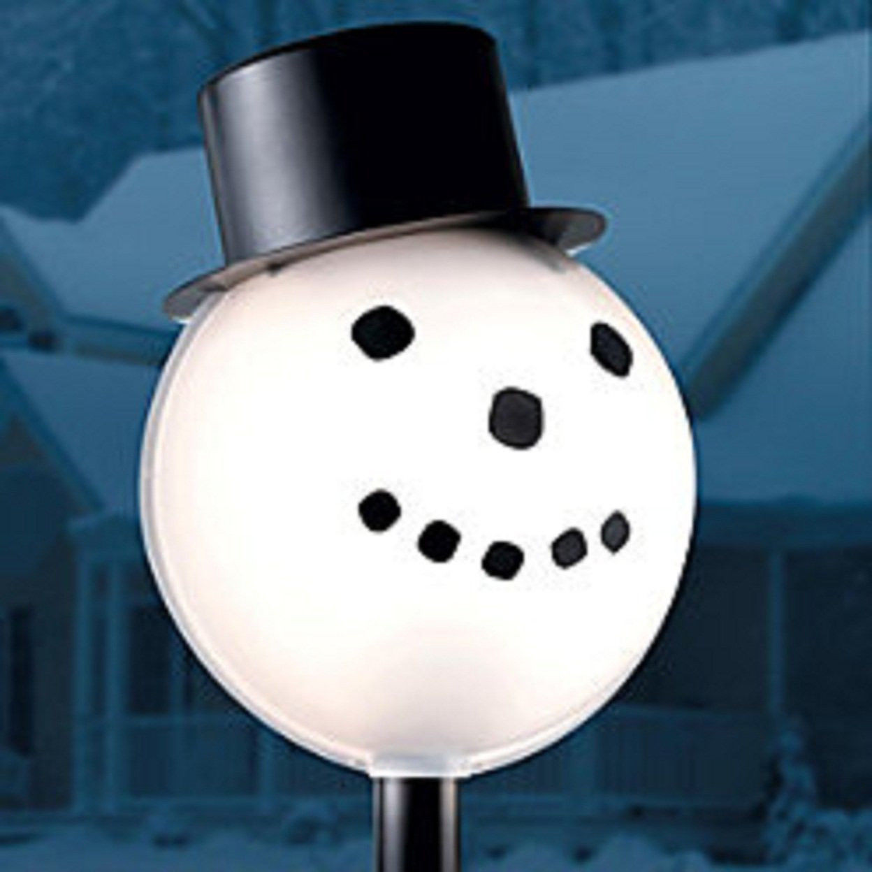 Christmas Porch Light Covers
 Snowman Head Christmas Outdoor Light lightpost Lamppost