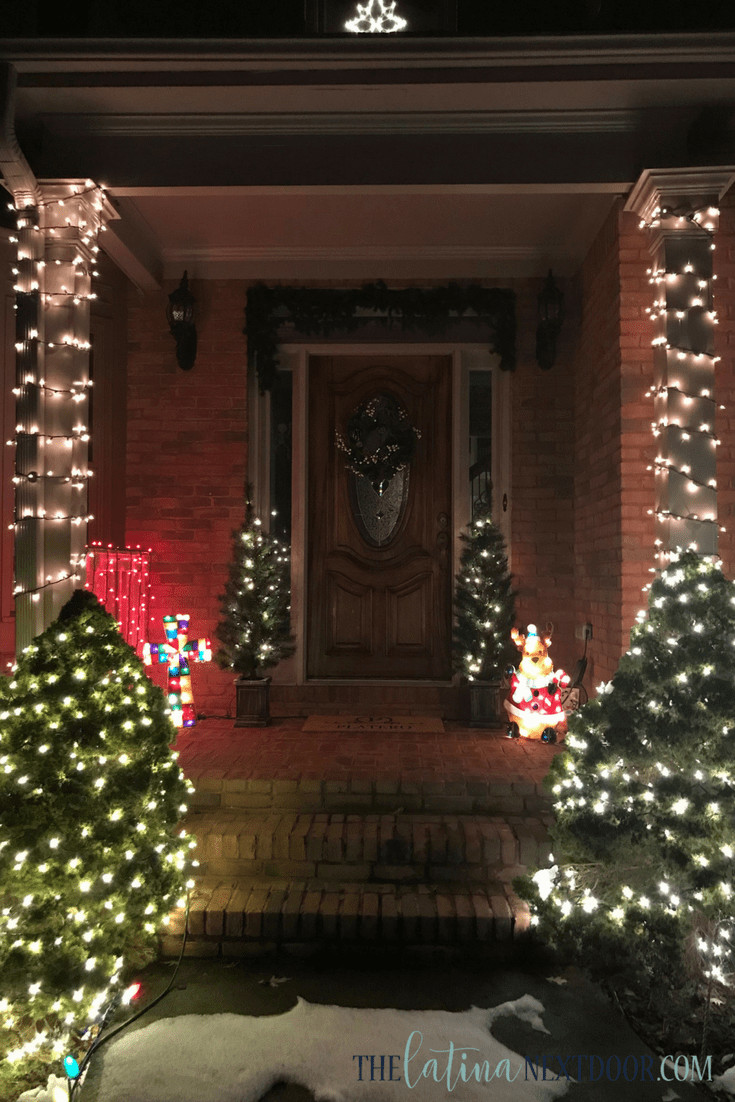 Christmas Porch Lights
 A Simple Christmas Porch The Latina Next Door
