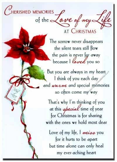 Christmas Quote For Husband
 Grave Card XMAS Love of My Life FREE Holder CMX06