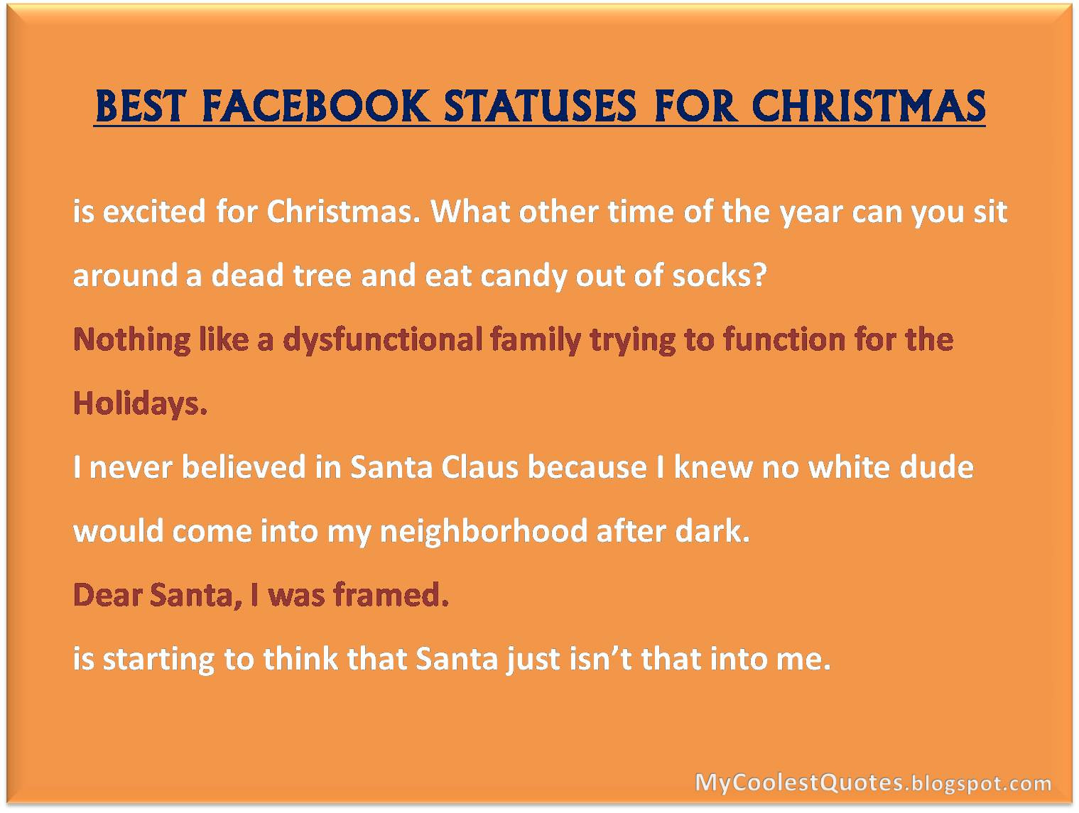 Christmas Quotes For Facebook
 Funny Christmas Quotes For Friends QuotesGram