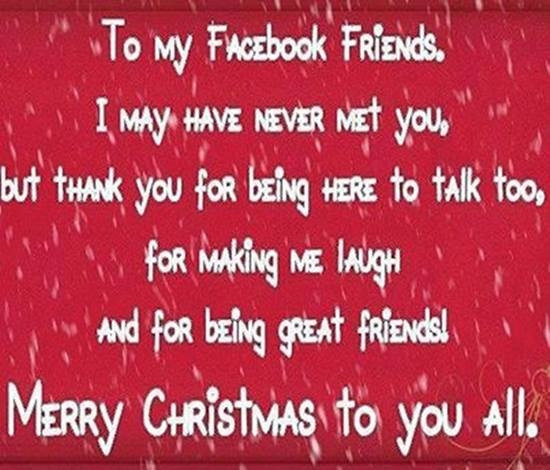 Christmas Quotes For Facebook
 To My Friends s and for