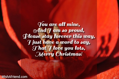 Christmas Quotes For Husbands
 You are all mine And I Christmas Message for Husband