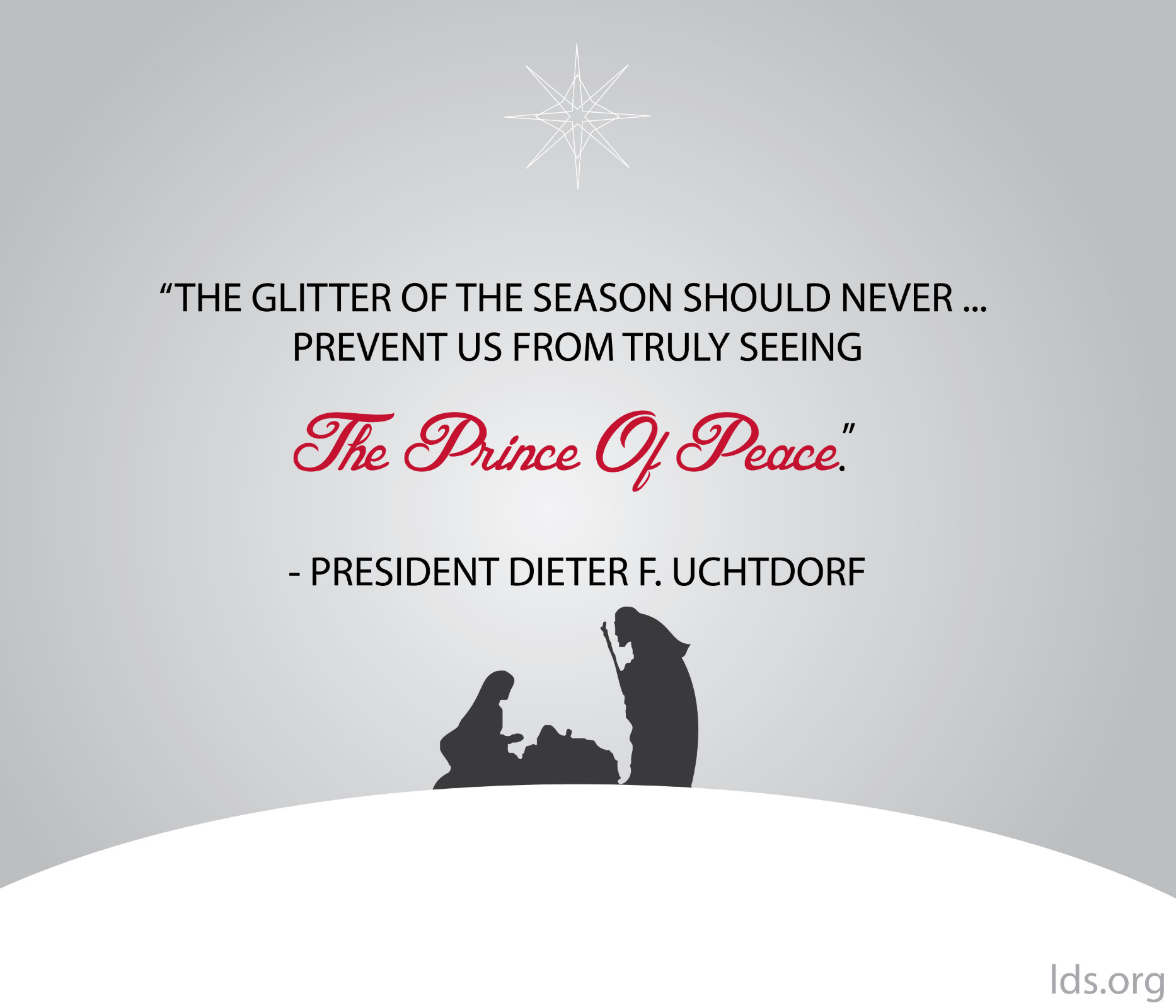 Christmas Quotes Lds
 Seeing the Prince of Peace