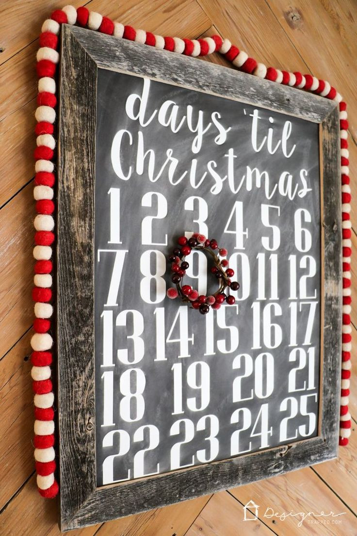 Christmas Signs DIY
 Best 25 Christmas countdown ideas on Pinterest