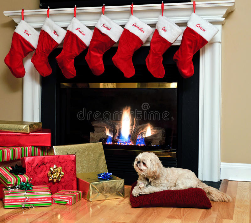 Christmas Sock Fireplace
 Christmas Stockings By The Fireplace Stock Image Image