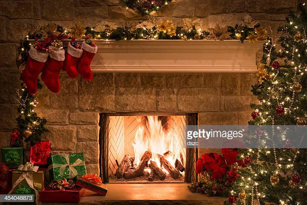 Christmas Sock Fireplace
 Vintage Stocking Stock s and