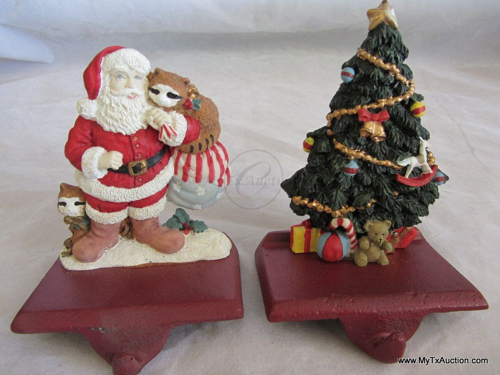 Christmas Stocking Hangers For Fireplace
 2 Fireplace Mantle Shelf Christmas Stocking Hangers