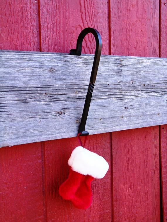 Christmas Stocking Hangers For Fireplace
 Fireplace Mantle Christmas Stocking Hanger by FurnaceBrookIron