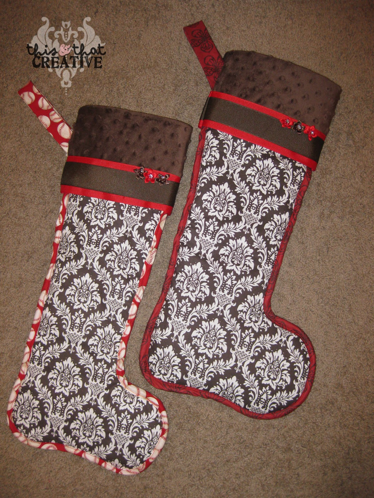 Christmas Stockings DIY
 This and That Creative Blog DIY Christmas Stockings