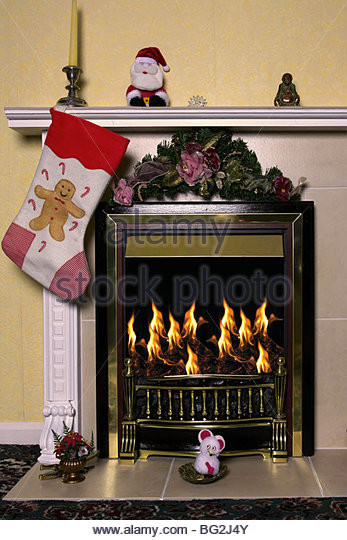 Christmas Stockings Hanging Over Fireplace
 Log Fire Christmas Stock s & Log Fire Christmas Stock