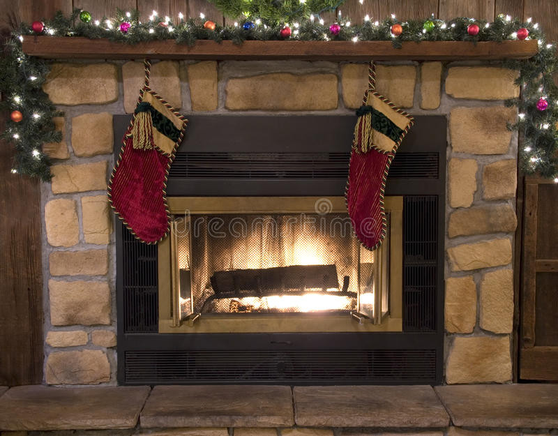 Christmas Stockings Hanging Over Fireplace
 Christmas Fireplace Hearth And Stockings Landscape Stock