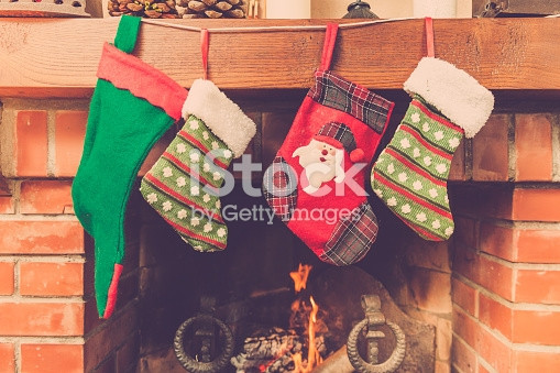 Christmas Stockings Hanging Over Fireplace
 Christmas Stockings Hanging A Fireplace Stock