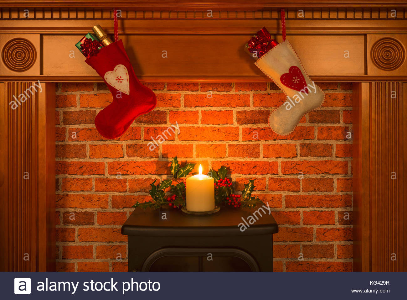 Christmas Stockings Hanging Over Fireplace
 Christmas Stockings Hanging Fire Stock s