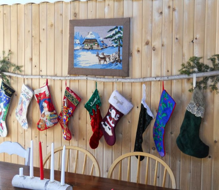 Christmas Stockings Hanging Over Fireplace
 Cool way to hang stockings without a fireplace