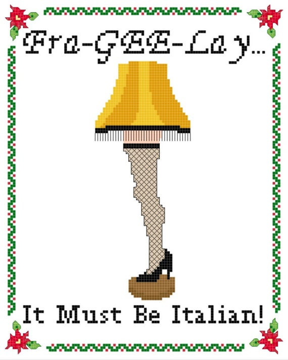 Christmas Story Lamp Quote
 A Christmas Story Leg Lamp Inspired Cross Stitch PATTERN
