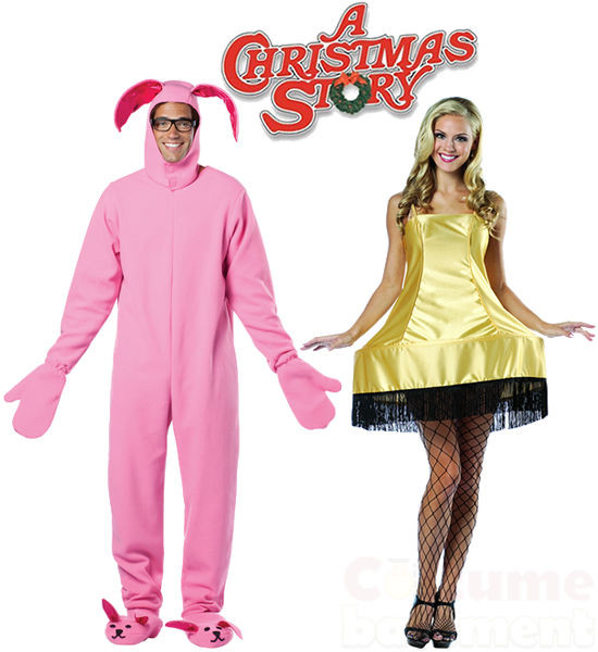 Christmas Story Leg Lamp Costume
 Pink Bunny Suit & Leg Lamp Costume Fun Couples A Christmas
