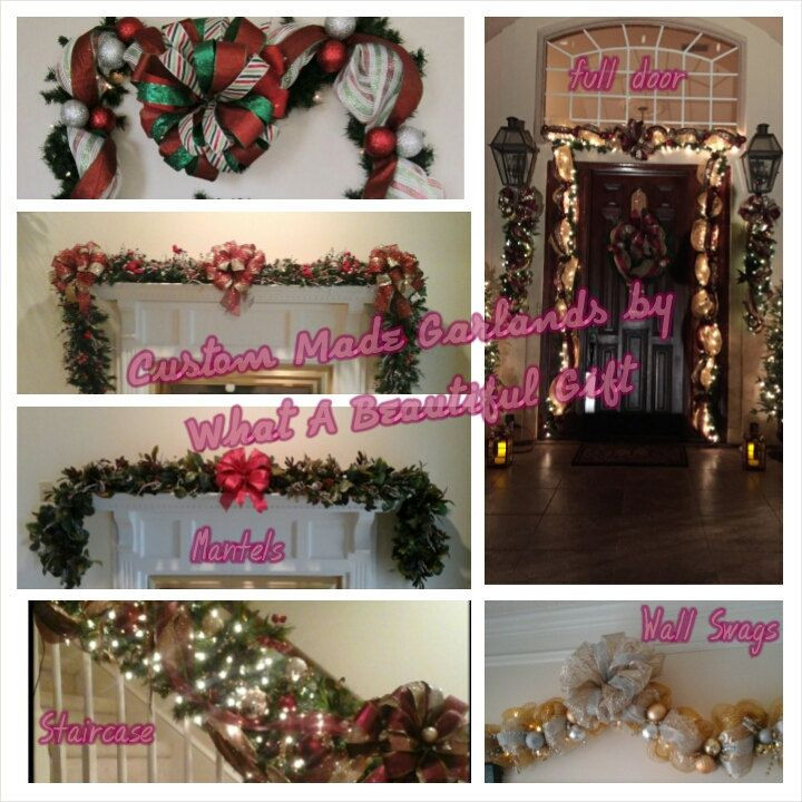 Christmas Swags For Fireplace
 140 best Christmas Swags Wreaths images on Pinterest