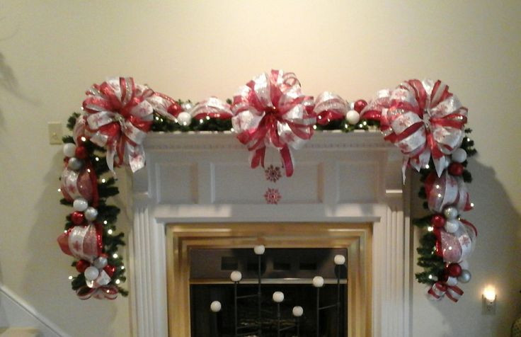Christmas Swags For Fireplace
 21 best Fireplace Mantel Garland images on Pinterest