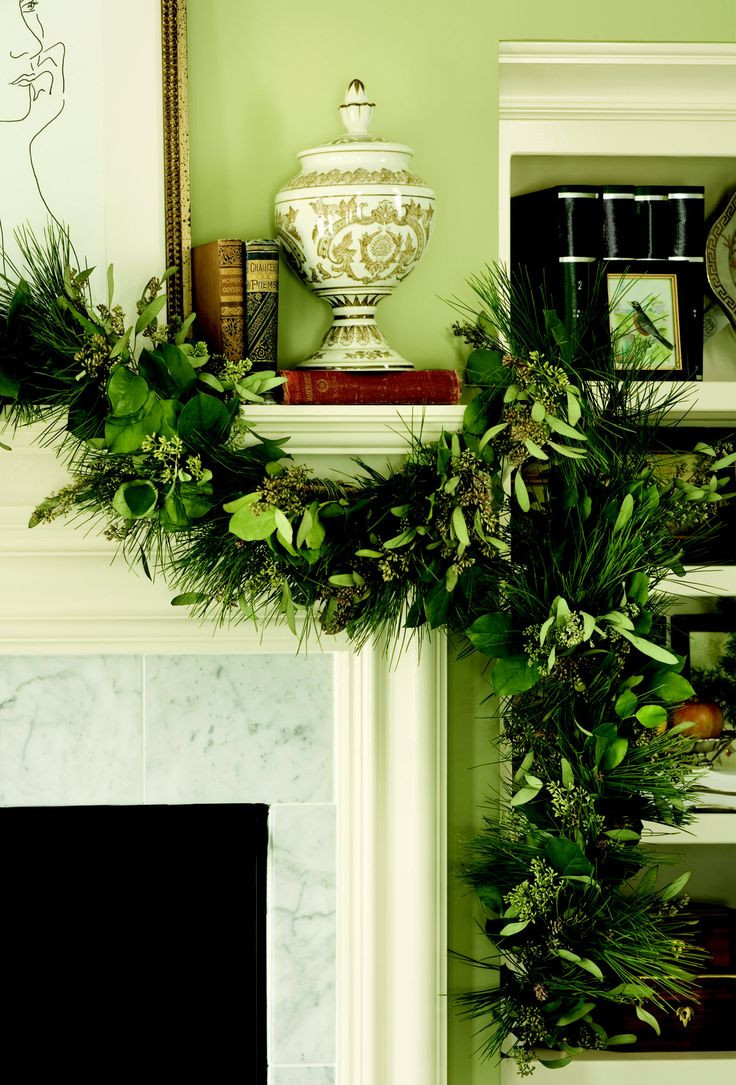 Christmas Swags For Fireplace
 17 Best images about Christmas on Pinterest