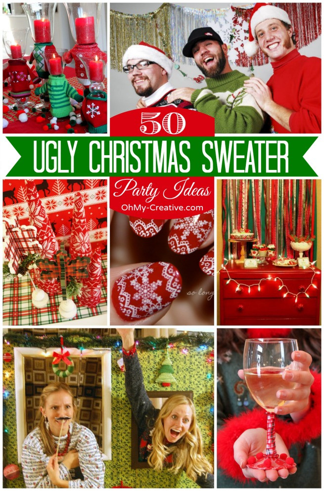 Christmas Sweater Ideas For A Party
 50 Ugly Christmas Sweater Party Ideas Oh My Creative