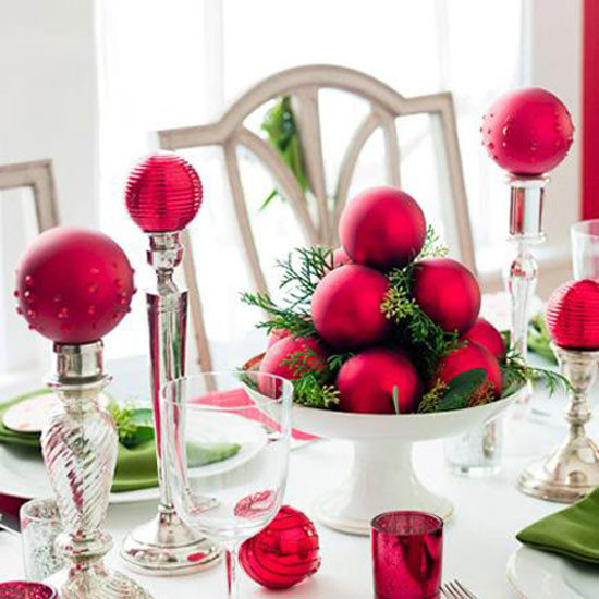 Christmas Table Centerpiece Ideas
 Christmas Table Ideas Decorating with Red and Green