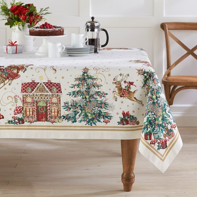 Christmas Table Cloths
 Williams Sonoma Twas the Night Before Christmas Tablecloth