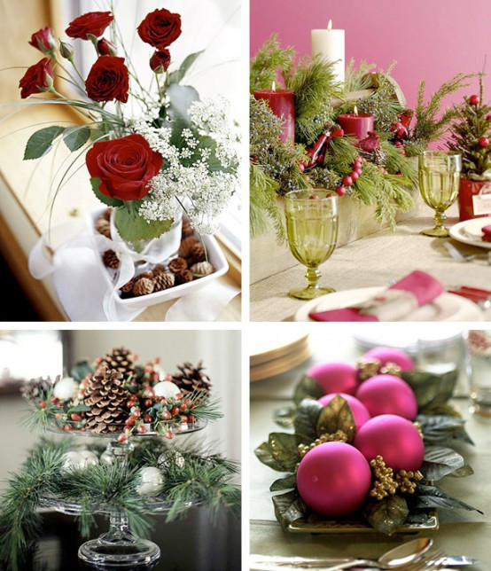 Christmas Table Decorations To Make
 50 Great & Easy Christmas Centerpiece Ideas DigsDigs