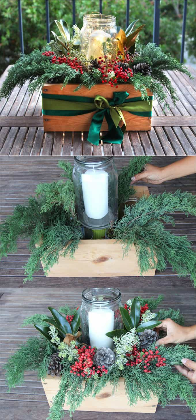 Christmas Table Decorations To Make
 DIY Christmas Table Decorations Easy Centerpiece in 10