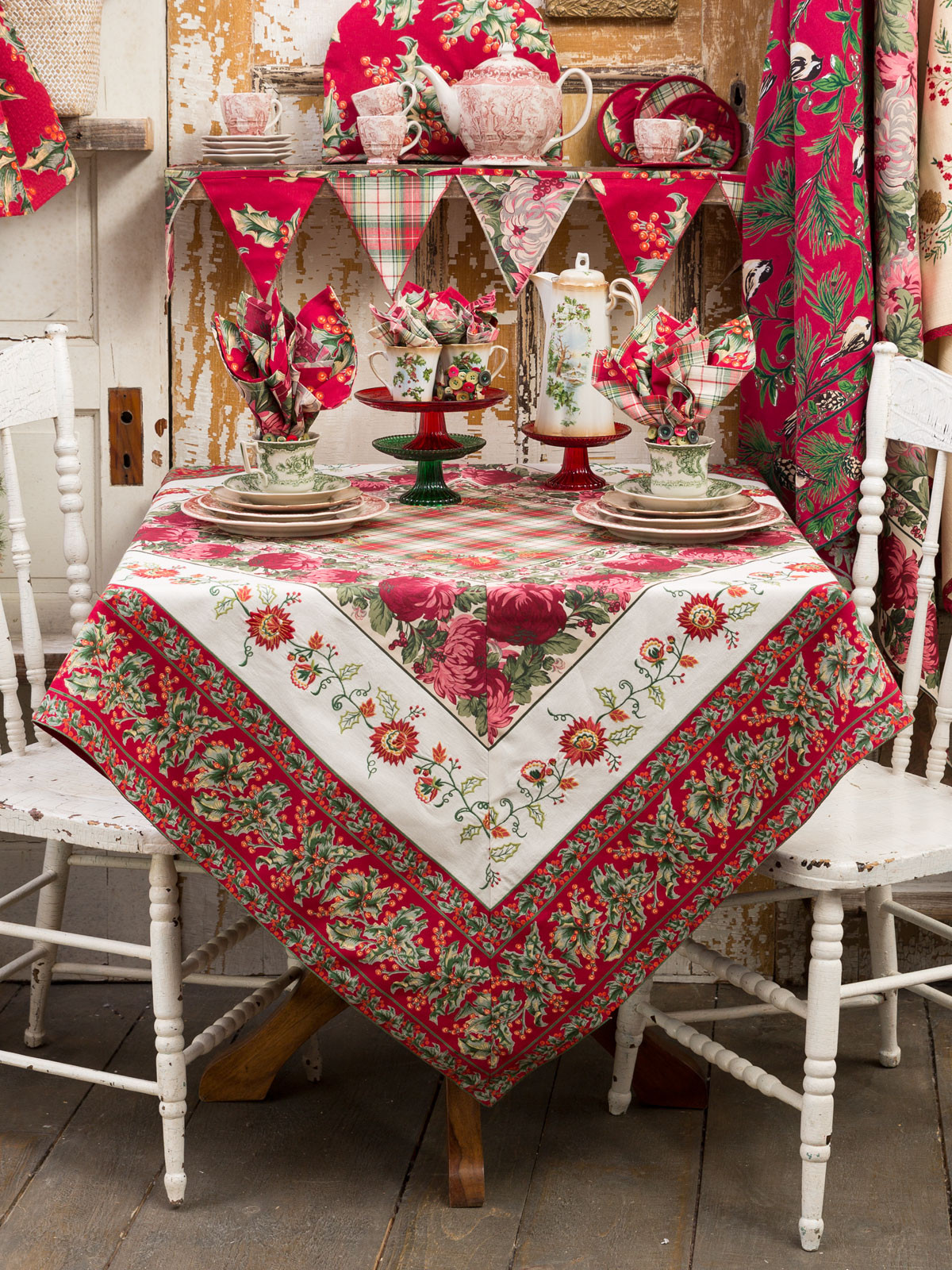 Christmas Table Linens
 Christmas Patchwork Tablecloth