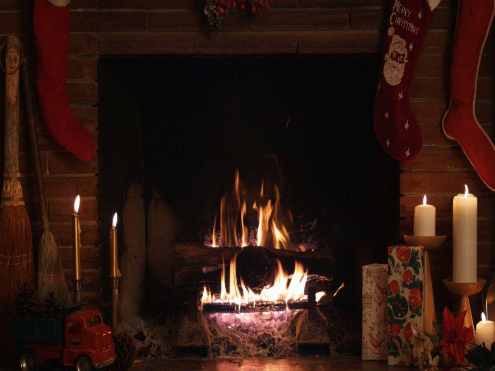 Christmas Themed Fireplace Screen
 Christmas Fireplace Wallpapers Wallpaper Cave