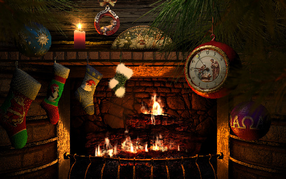 Christmas Themed Fireplace Screen
 6 Cool & Silly Christmas Theme Items to Spruce Up Your Desktop