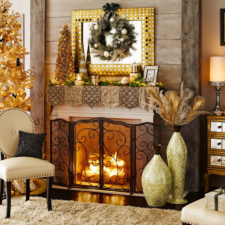 Christmas Themed Fireplace Screens
 41 best Fireplace Mantel Scarves and Screens images on