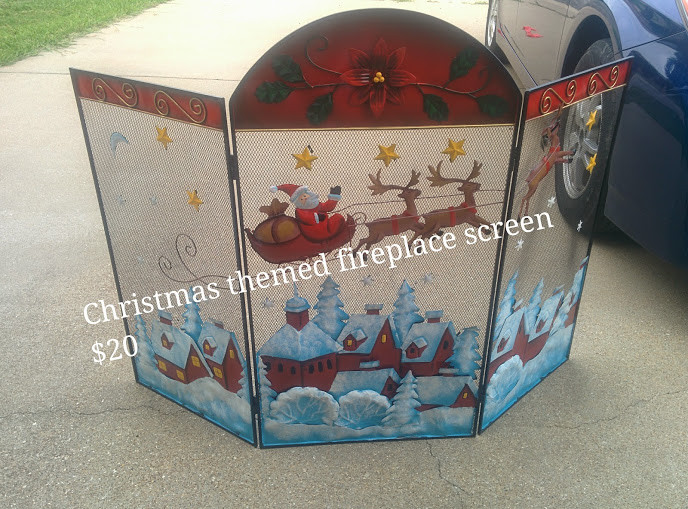 Christmas Themed Fireplace Screens
 Christmas Themed Fireplace Screen in BuyAllTheThings Yard
