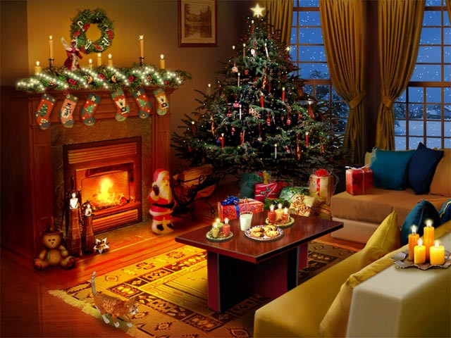 Christmas Themed Fireplace Screens
 Sacerdotus Christmas Eve