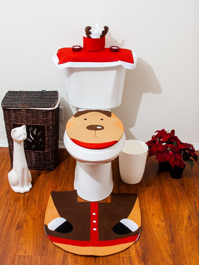 Christmas Toilet Cover
 Christmas Toilet Seat Cover