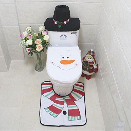 Christmas Toilet Cover
 Christmas Xmas Decoration Toilet Seat Cover Set Santa Elf
