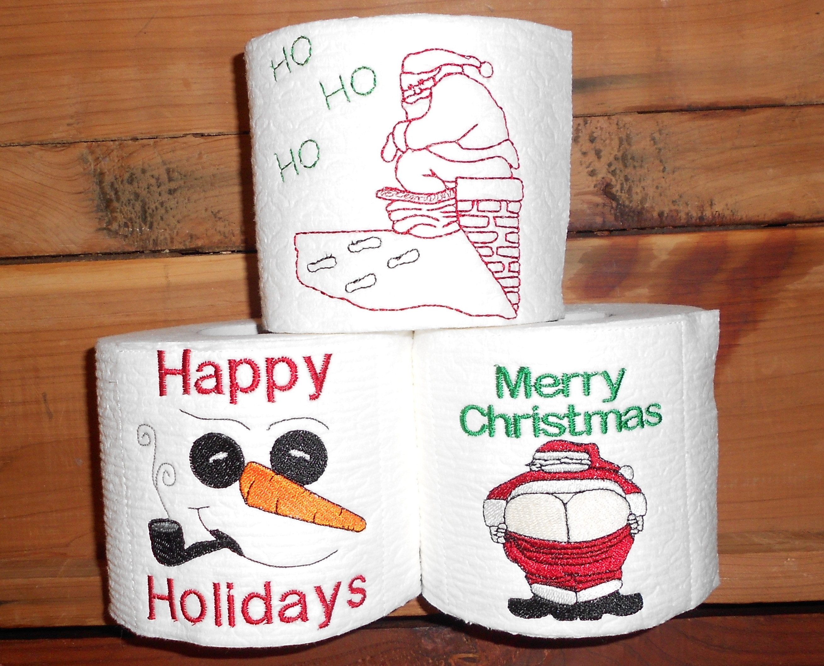 Christmas Toilet Paper Embroidery Designs
 Let’s Embroidery on Toilet Paper