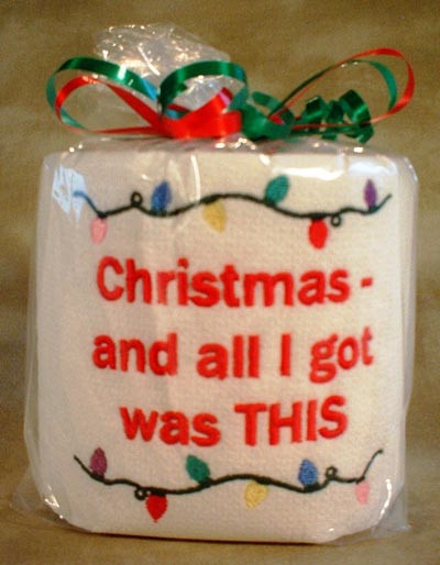 Christmas Toilet Paper Embroidery Designs
 "Go For It" Embroidery Embroidered Toilet Paper