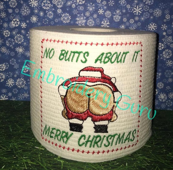 Christmas Toilet Paper Embroidery Designs
 Embroidered Toilet Paper Christmas Gift Gag Gift No