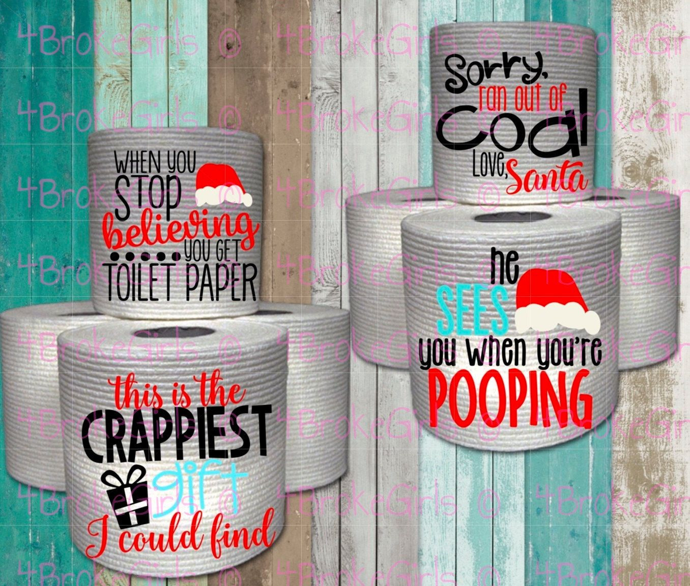 Christmas Toilet Paper
 Personalized Toilet Paper Gag Gift Funny Gift Secret