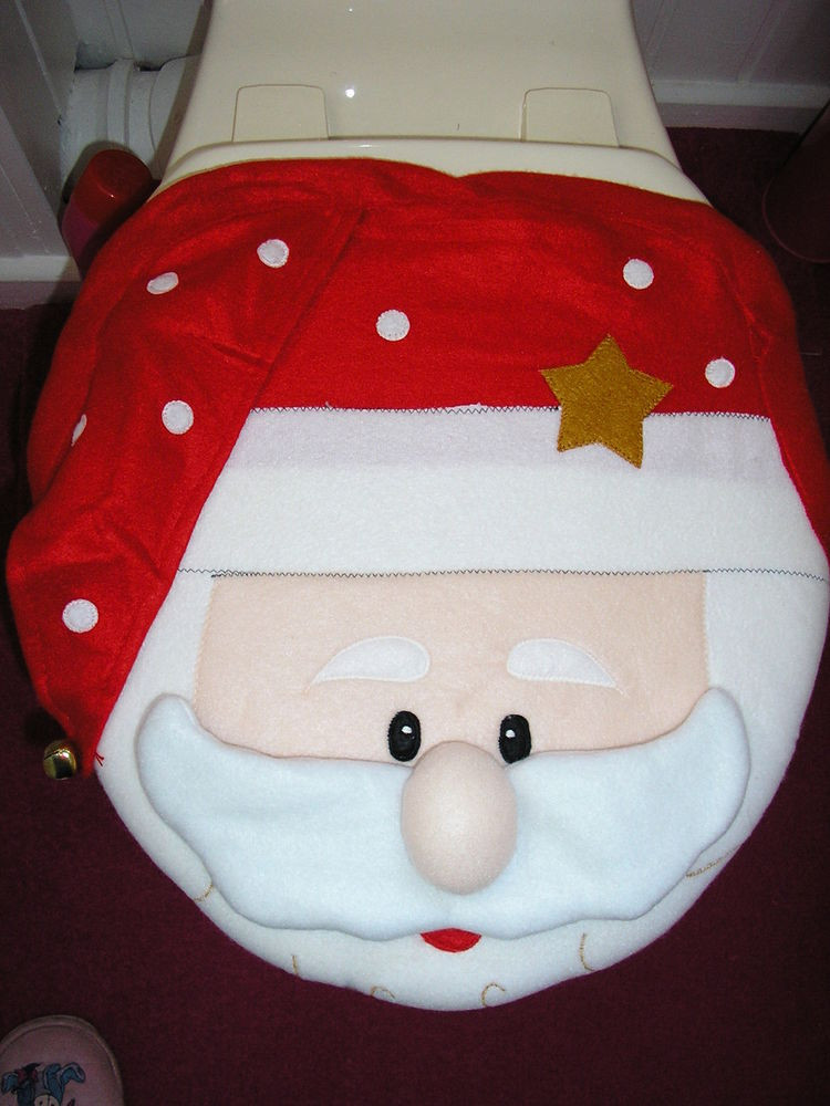Christmas Toilet Seat Covers
 CHRISTMAS SANTA CLAUS TOILET SEAT COVER