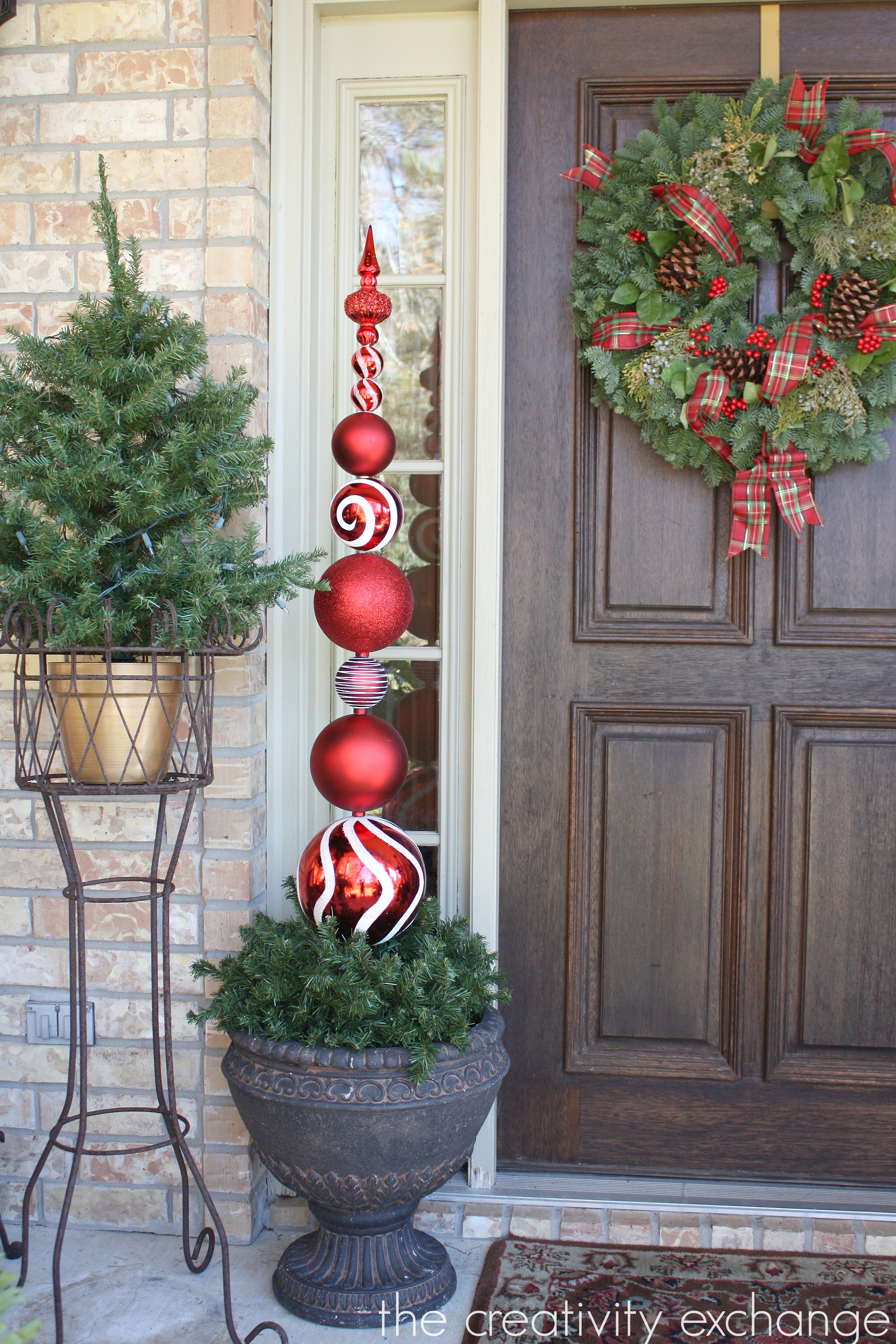Christmas Topiary Outdoor
 DIY Tall Ornament Topiary
