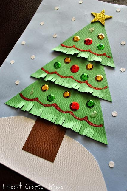 Christmas Tree Art And Craft
 13 Christmas Tree Themed Crafts and Food Spaceships and