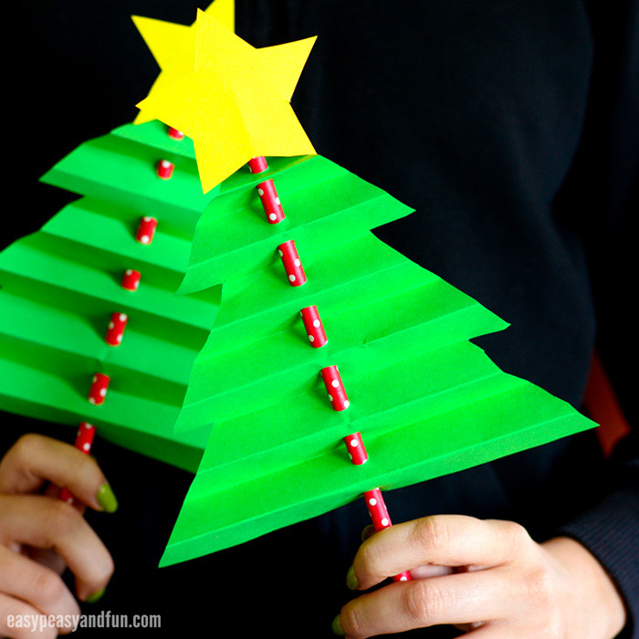 Christmas Tree Art And Craft
 Accordion Paper Christmas Tree Easy Peasy and Fun