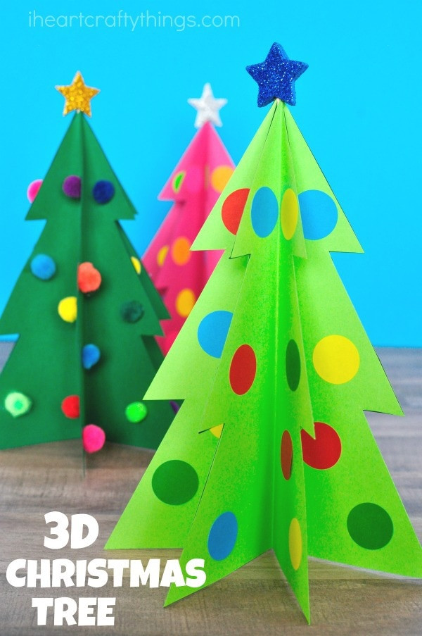 Christmas Tree Art And Craft
 Colorful 3D Christmas Tree Craft
