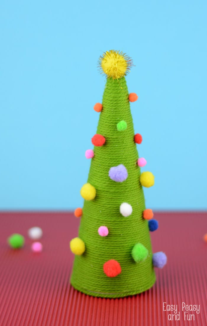 Christmas Tree Art And Craft
 Pom Pom Cone Christmas Tree Craft Easy Peasy and Fun