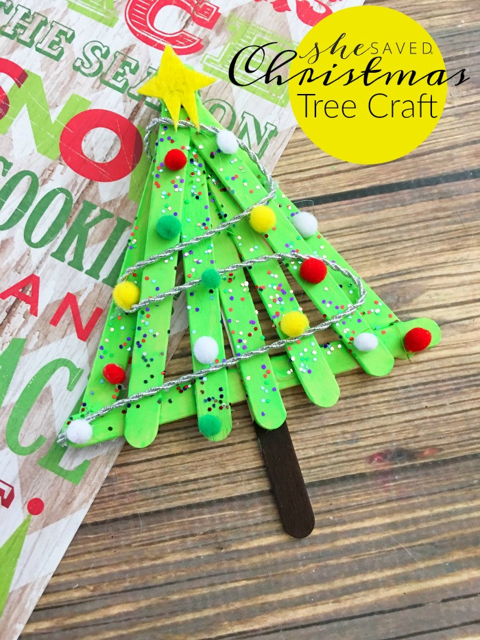 Christmas Tree Art And Craft
 Simple Popsicle Christmas Tree Craft Project She Saved